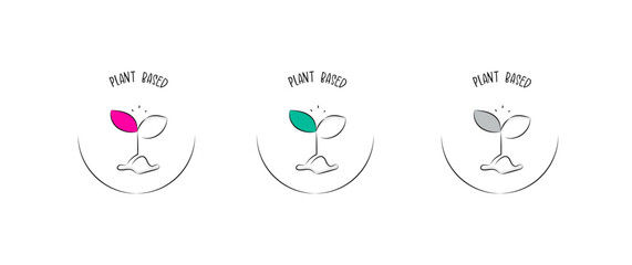 Plant-Based Product Icon: Natural and Healthy Living. Vector editable stroke.