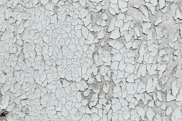 Gray texture of old cracked paint, grunge background.
