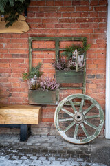 Obraz premium decorating a brick wall with a folk story in Veliky Novgorod