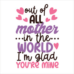 Mothers day lettering for greeting card design, signs, romantic illustration. Festive decoration. Invitation template. Vector illustration