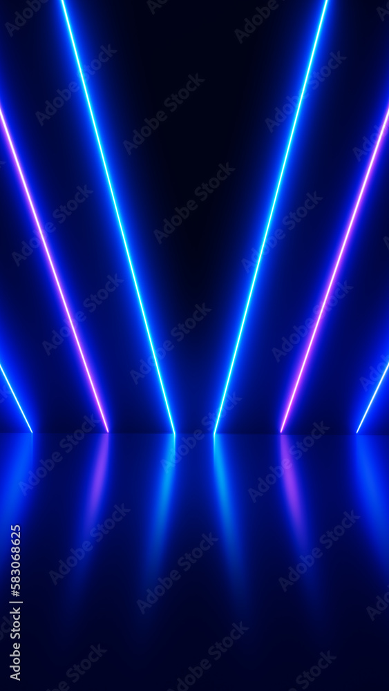 Aufkleber abstract technology background with colorful light rays motion. ultra violet glowing lines.
