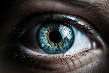 Close-up human eye, Generative AI, Generative, AI