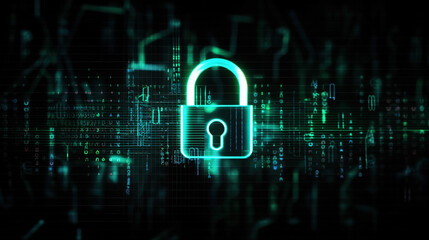 Securing Our Digital World: A Lock Symbolizing the Importance of Cybersecurity and Data Privacy Protection. generative ai.