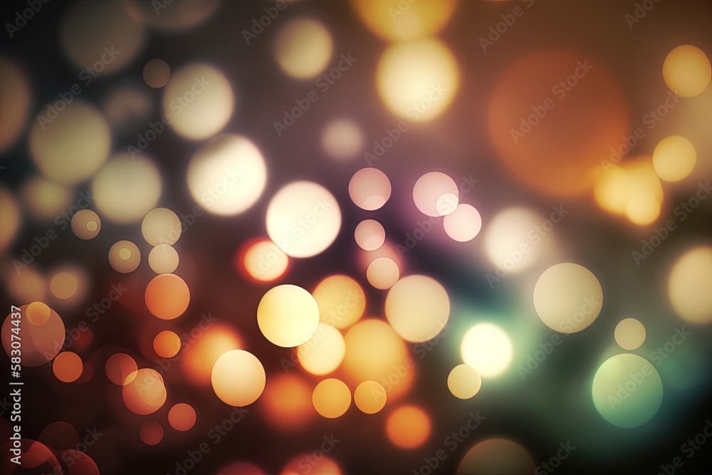 Poster light bokeh effects and a fuzzy romantic holiday backdrop generative ai