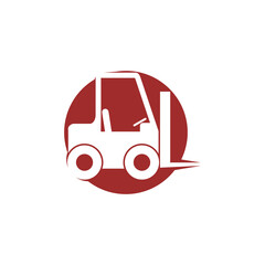 Forklift truck icon isolated on transparent background