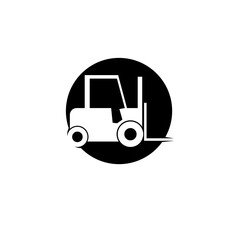 Forklift truck icon isolated on transparent background