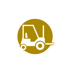 Forklift truck icon isolated on transparent background