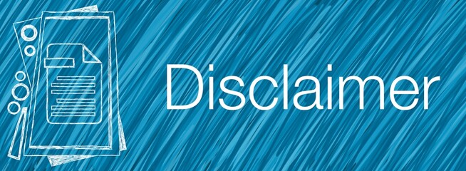 Disclaimer Blue Lines Triangle Box File Paper Symbol Text