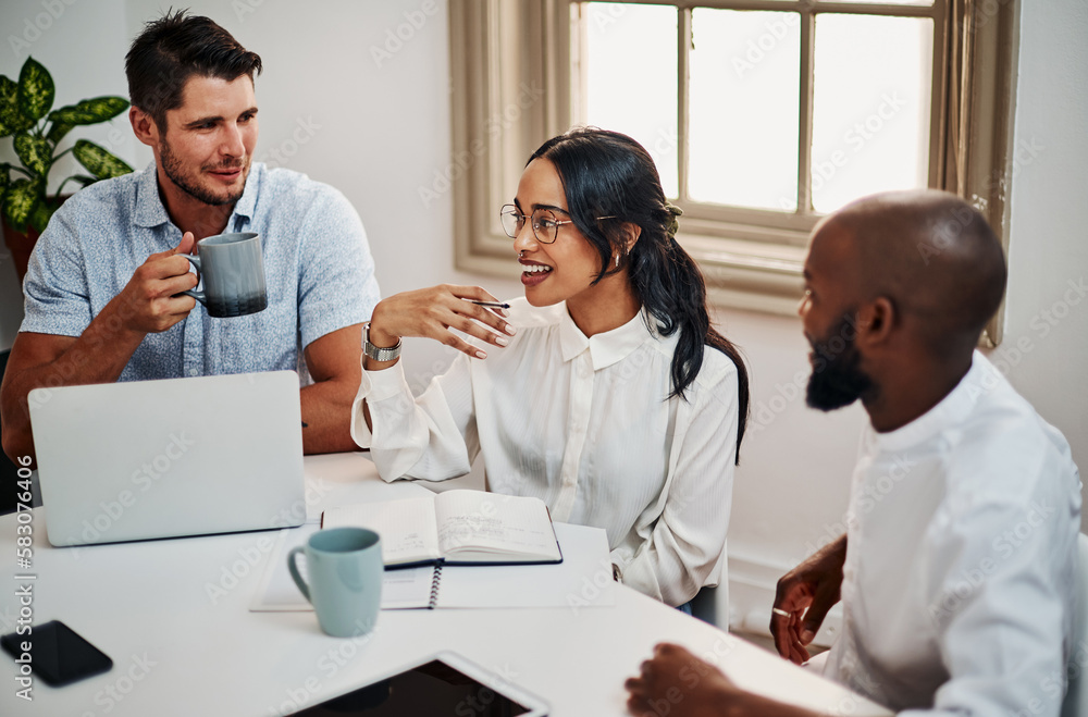 Poster exceptional work from an exceptional team. a group of businesspeople having a meeting in a modern of