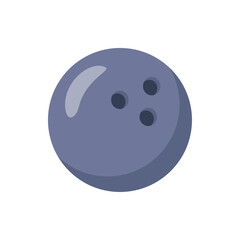 Bowling sport or recreation, isolated heavy ball with holes for fingers. Entertainment and sportive hobby, activity and fun for players. Vector in flat style