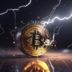 Bitcoin lightning created with generative AI