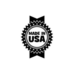 Made in USA badge isolated on transparent background