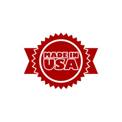 Made in USA badge isolated on transparent background