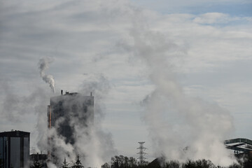 industrie fumée pollution co2 carbone environnement industriel usine air planète