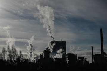 industrie fumée pollution co2 carbone environnement industriel usine air planète