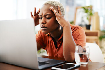 What crisis did I get myself into now. a young businesswoman looking stressed out while working in...