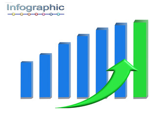 Flat design chart vector image