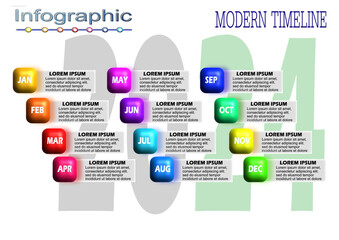 Modern infographic template vector image