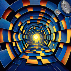 abstract tunnel background for creative design looks like tunnel, ai generation