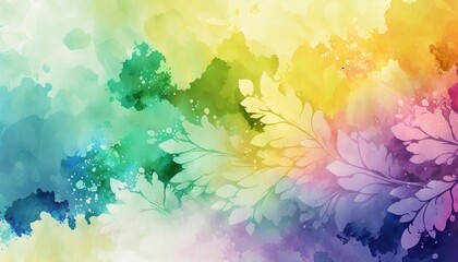 Beautiful gradient watercolor background spring colors - generative ai