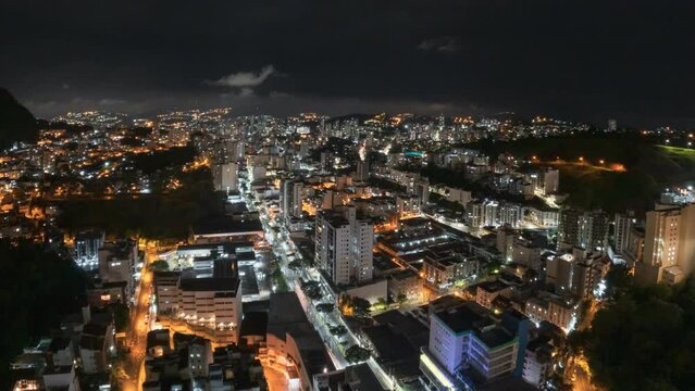 Night time lapse of Juiz de Fora city