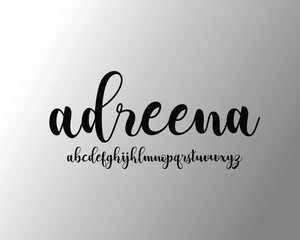 Adreena font for logo and headline. Isolated vector typeset
