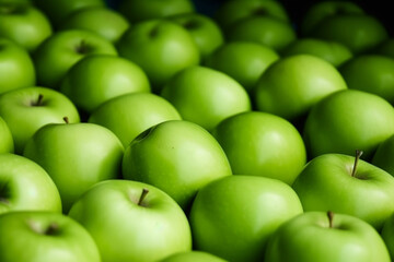 green apples background generative ai
