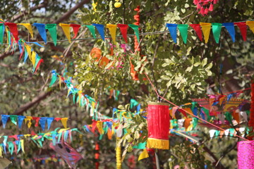 Fototapeta premium street decorations for a fair