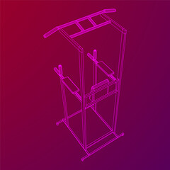 Obraz premium Pull up bar. Upper body workout, bodybuilding exercise.