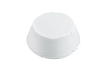 Ricotta cream Cheese on kitchen table.  Isolated, transparent background.