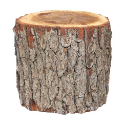Wooden stump in PNG isolated on transparent background