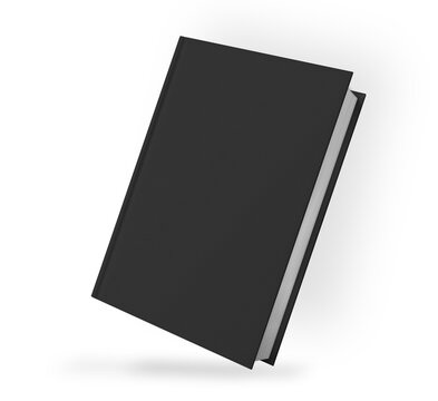 Black Book Diary Blank Cover Notebook On Transparent Background