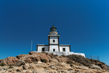 Fototapeta na wymiar lighthouse in Akrotiri Santorini Greece