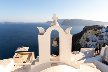 Church bell in Imerovigli, ,Santorini, Greece,