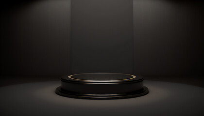 Black podium for a sophisticated product presentation