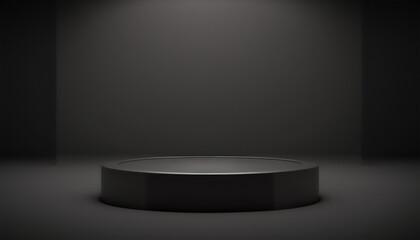 Simple black pedestal for your product launch