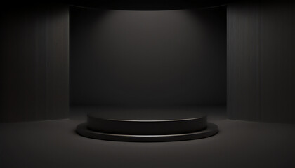 Black product pedestal for your showcase