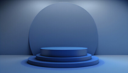 Blue stand for product promotion