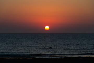 sunset on the beach