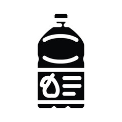 beverage juice plastic bottle glyph icon vector illustration