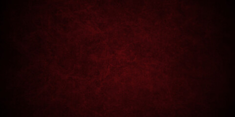 Dark red grunge textured concrete backdrop background. Panorama dark red black slate background or texture. Vector red grunge concrete texture. Stone wall background.