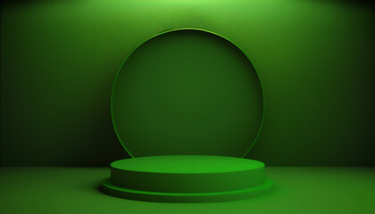 Make your products pop with a green pedestal