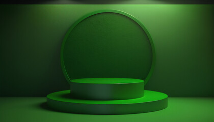 The ultimate green podium for your product display