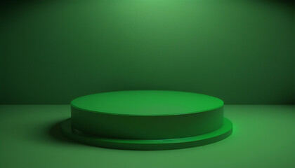 A green podium that adds a splash of color to your product display