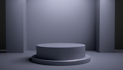 Fototapeta premium A refined grey podium for your next public event