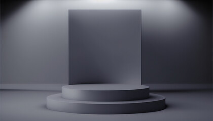 Fototapeta premium A sleek and elegant grey podium for your church