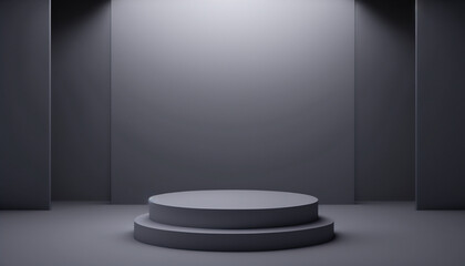 A clean and sophisticated grey podium for your hotel