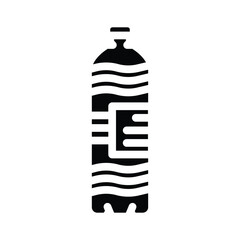 ecology water plastic bottle glyph icon vector illustration