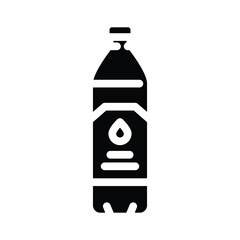 product water plastic bottle glyph icon vector illustration