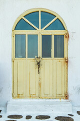 old door with  window